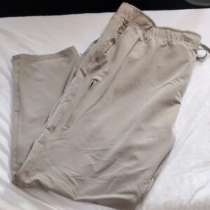Men's Size 3X Vively Fleece Lined Khaki Elastic Drawstring Waist Athletic Pants